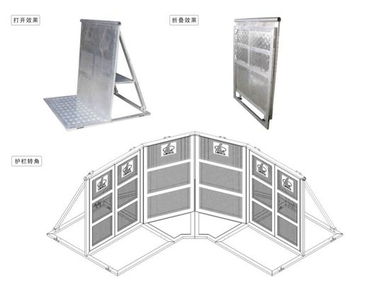 Professional Aluminum Crowd Control Barrier Mojo Barrier For Events