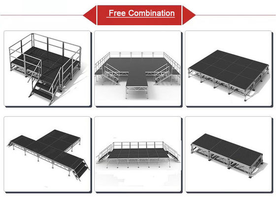 Plateforme de scène en aluminium durable personnalisable et pratique pour les spectacles et les expositions