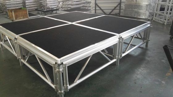 Plateforme de scène en aluminium de sécurité personnalisée réglable en hauteur pour événement en plein air